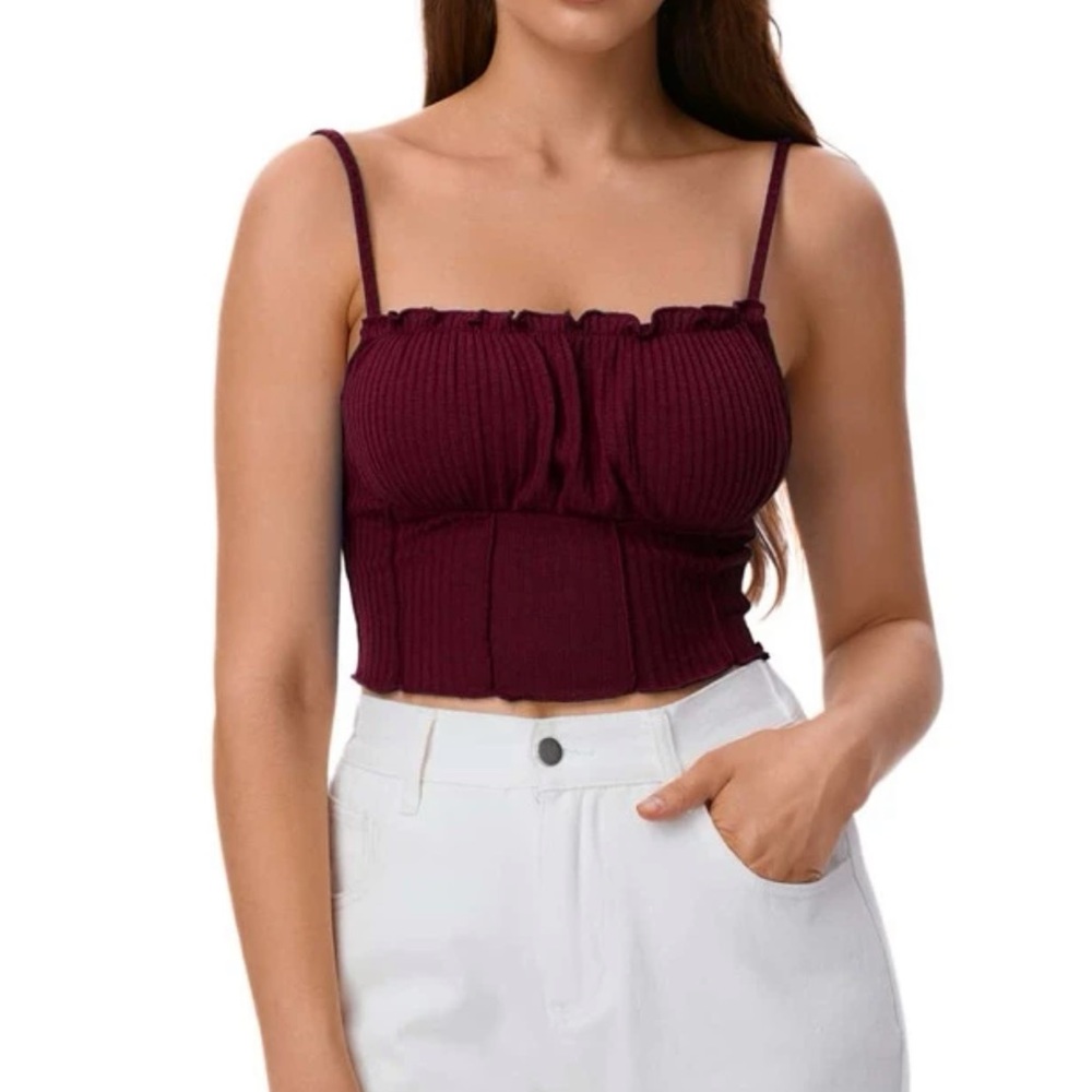 SHEIN Women’s Burgandy Cami Top Size M